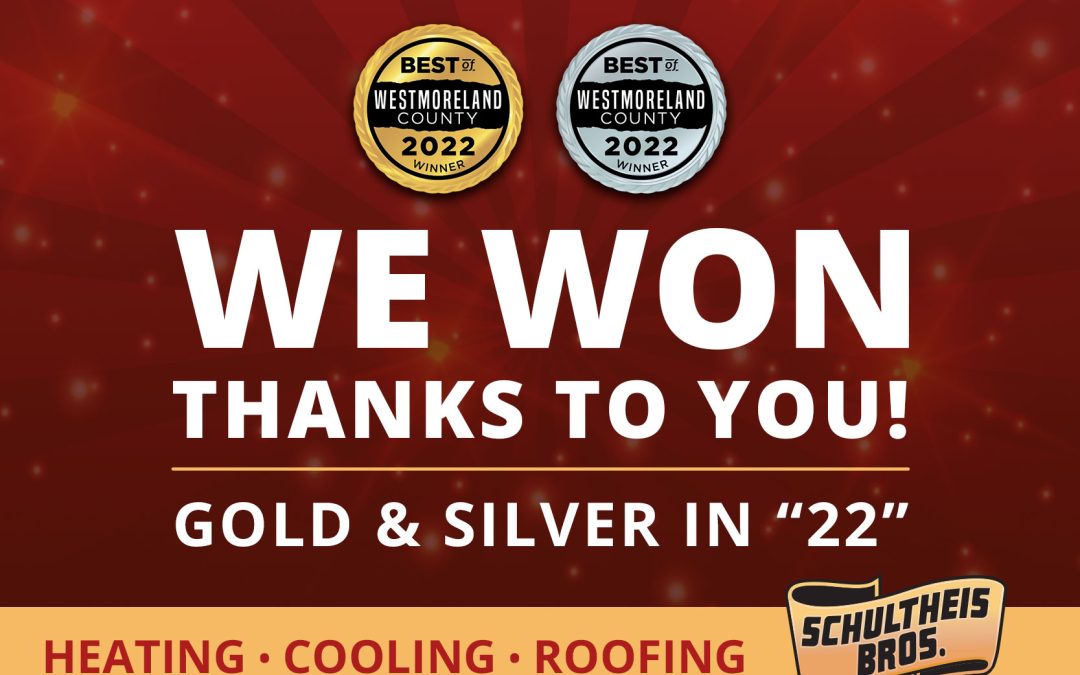 GOLD PRIZE for BEST Air Conditioning/HVAC Service in Westmoreland County – SILVER PRIZE for Best ROOFER in Westmoreland County