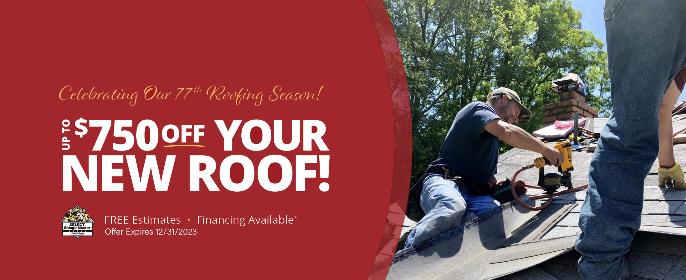 $750 Off Your New Roof Promo